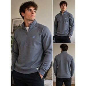 Greyson Men's Quarter Zip Pullover Gray Performance Stretch Golf Athletic Size M